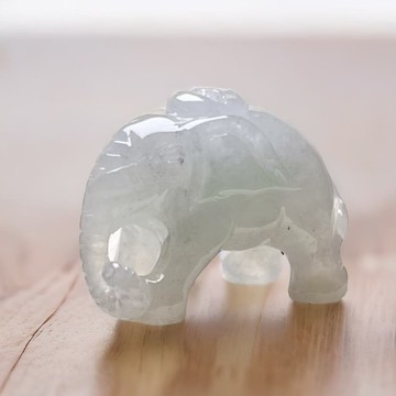 【吉象福壽】冰種翡翠大象擺飾 | 天然緬甸玉翡翠A貨 | 送禮
