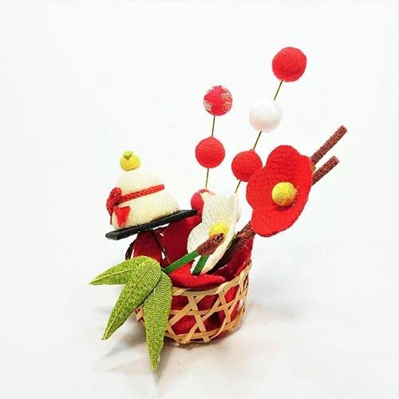 マチャケ •*¨*•.¸♬︎お正月飾り お正月飾り 置物 ちりめん コンパクト 小さい / 寿飾り 手作り