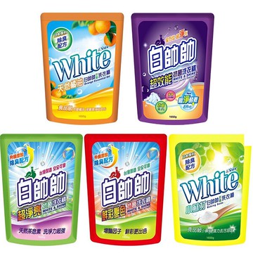 白帥帥 洗衣精補充包系列 1650g 超淨亮 鮮彩豔色 超效能 南法薰衣草 浪漫櫻花 天然橘油 小蘇打 超取限購2包