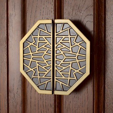 輕奢衣柜拉手櫥柜門復古現代柜子抽屜黃古銅新中式門把手對裝手柄