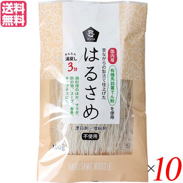 春雨 はるさめ 国産 ムソー 国内産・はるさめ 100g 10個セット 送料無料