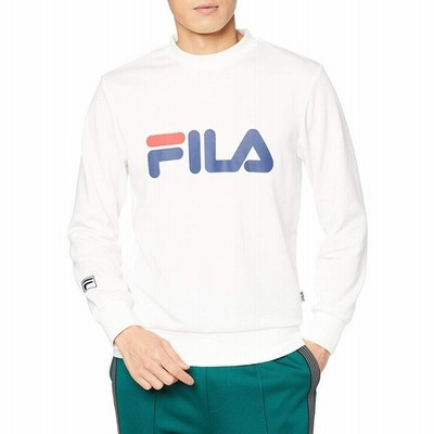 Fila フィラ 吸汗速乾ブランドトレーナー メンズ レディース ホワイト S 通販 Lineポイント最大get Lineショッピング