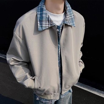 【巴黎精品】現貨+預購 美式休閒夾克飛行外套立領薄外套秋冬夾克商務簡約上衣大碼男裝-男外套2色a1lc52