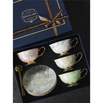 骨瓷咖啡杯子套裝高檔精致輕奢高級感高顏值小眾英式下午茶具杯碟