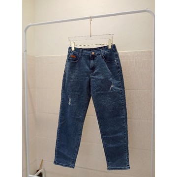 WP|刷破小直筒牛仔褲