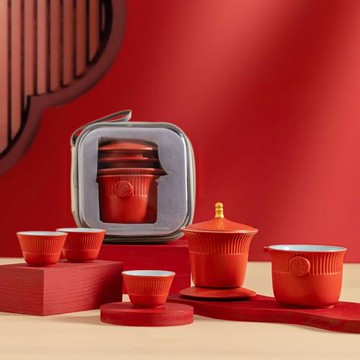 故宮文創旅行功夫茶具套裝家用戶外露營便攜隨身快客杯商務伴手禮