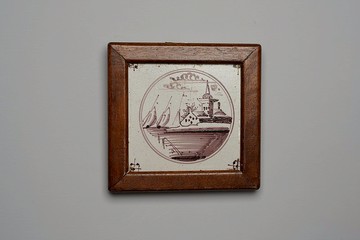 荷蘭手繪風景瓷磚掛飾/代爾夫特/Delft /台夫特/歐洲老件/青花瓷