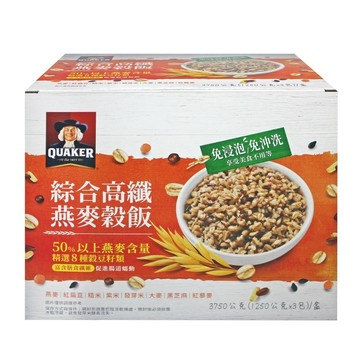 Quaker 綜合高纖燕麥穀飯1.25kg*3包/箱