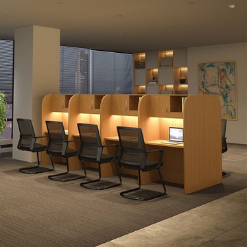 自習室自習學習桌書桌隔斷桌椅封閉沉浸考研大學生桌子 c8073