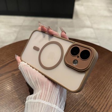 新款沙漠金適用于iPhone16promax手機殼膚感磨砂蘋果15透明無線磁吸14簡約plus帶鏡頭膜高級13防摔男女小眾16