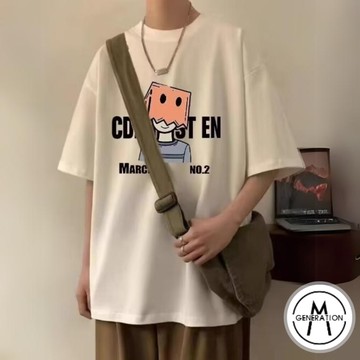 【M世代】落肩五分袖短T 寬鬆衣服 短袖衣服 印花T恤 五分袖 上衣 T恤 短T 素T 寬鬆短袖 ATHT378