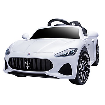 CHING-CHING 親親 瑪莎拉蒂MY18 兒童電動車 LED前後車燈 後雙驅動避震 雙開門安全鎖 附安全帶 有音樂/喇叭/USB/MP3  1個  白色