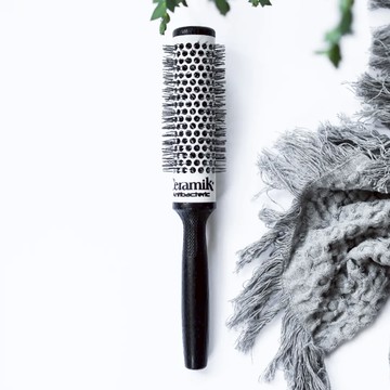 tek 義大利精品專業嚴選【陶瓷導熱圓梳 】 - 13mm（極細捲度）