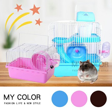 鼠籠 倉鼠籠 籠子 寵物鼠籠 寵物籠 寵物鼠 黃金鼠籠 楓葉鼠籠 手提籠 雙層鼠籠 遊樂園倉鼠籠♚MY COLOR♚【B013-1】