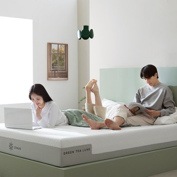 zinus 綠茶奢華記憶棉床墊  加大單人床  18cm  白色