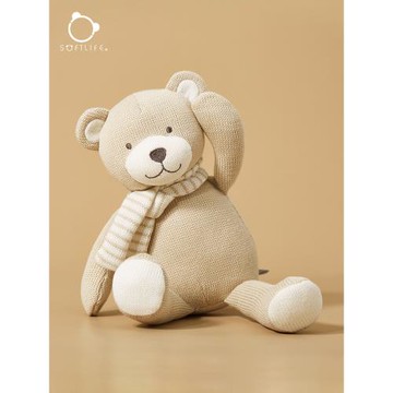 softlife嬰兒安撫玩偶娃娃可啃咬小熊玩具公仔寶寶阿貝貝哄睡禮物