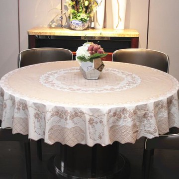 圓桌餐桌布家用客廳布藝臺布歐式美式鄉村防水防油防燙免洗pvc