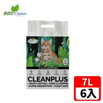 ECO艾可1.5mm極細豆腐貓砂-活性炭-7L/2.5kg-6包入