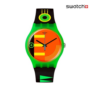 Swatch SWATCH NEON RIDER 經典手錶/瑞士製造 SO29G106 (41mm)【官方旗艦店】