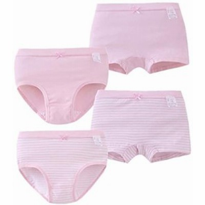 下着 キッズ 女の子 ショーツ 無地 ボーダー 蝶結び リボン 女児用ショーツ 4枚組 通販 Lineポイント最大get Lineショッピング