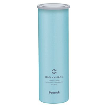 Peacock 日本孔雀 ICE PACK 戶外急速降溫 消暑神器 不鏽鋼杯 + 涼感冰柱 150ml  藍色  1個