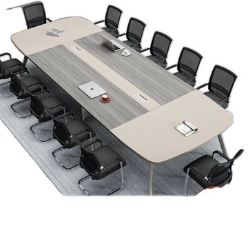 加厚會議桌長桌子簡約現代辦公室洽談桌大小型會議室辦公桌椅組合[DD030109]