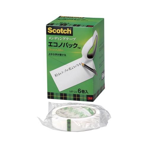 ●スリーエム　スコッチ（Ｒ）　メンディングテープ　エコノパック（ＴＭ）　製品　３Ｍ　大巻　巻芯径７６ｍｍ　寸法：幅２４ｍｍ×長３０ｍ