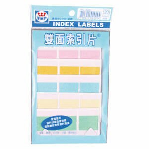 華麗牌5色雙面索引片WL-3061(6入/包)
