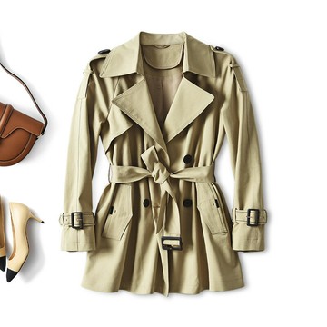 【巴黎精品】現貨+預購 風衣外套防風大衣-春秋薄款中長版純色女外套3色a1di79