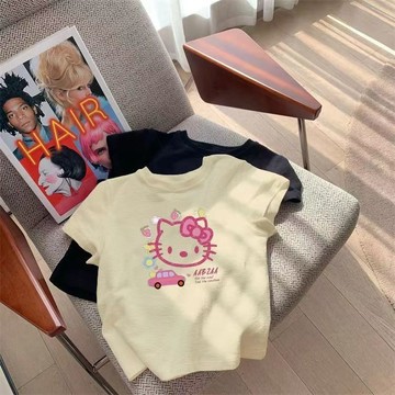🎀biubiu童裝🎀夏季新款純棉短袖男女童寶寶可愛卡通印花上衣休閒純棉T恤