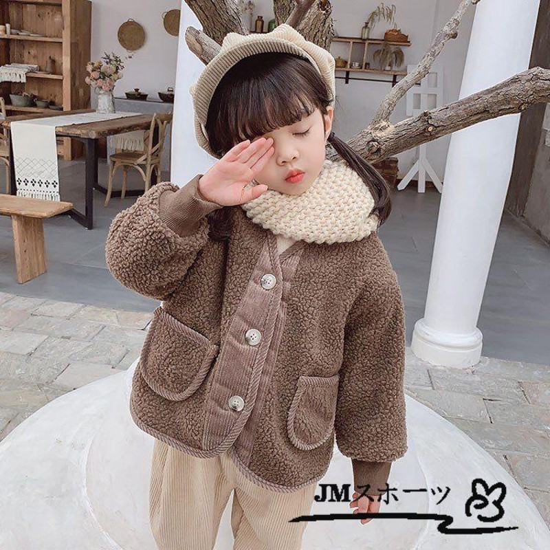 100%品質保証! ボアジャケット ベビー服 子供服 子ども服 服 ベビー 子ども 子供 キッズ 花柄 トップス ジャケット もこもこ 暖かい 防寒  アウター 女の子 長袖 秋 冬 おしゃれ かわいい カジュアル 韓国 韓国ベビー服 90 100 110