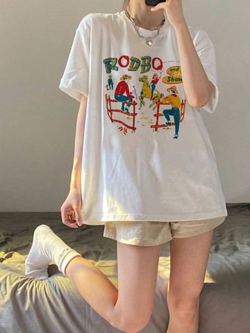 新款100%純棉白色短袖t卹女寬鬆夏季小眾設計顯瘦半袖上衣ins