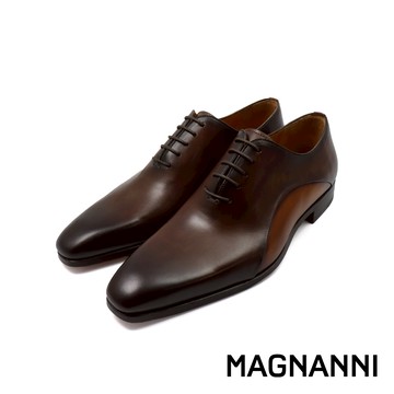 【MAGNANNI】西班牙原廠手染刷色雙色設計牛津鞋 摩卡棕(26191-TAB)