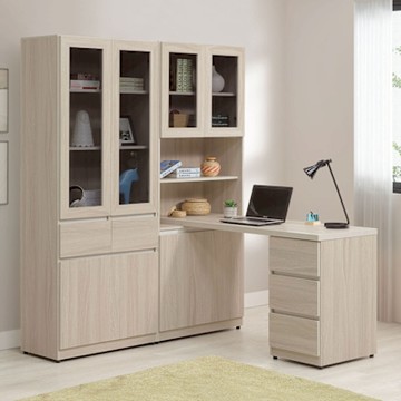 Homelike 喜家居書房二件組(書桌+書櫃)(2502)