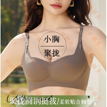 【臺灣出貨👙】汕頭原創內衣無痕小胸聚攏無鋼圈聚攏收副乳胸罩透氣舒適文胸【伊娜美】