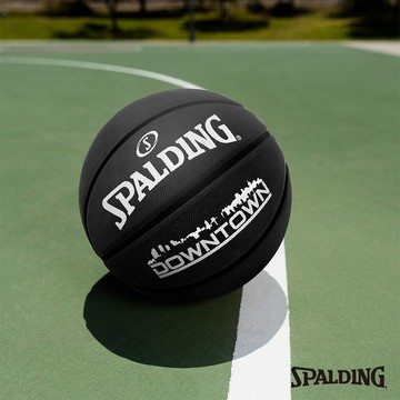 【線上體育】SPALDING 斯伯丁 籃球 DownTown 黑 橡膠 #7