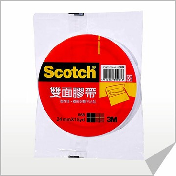 3M 668 雙面膠帶 24mm【APP滿額下單10%點數(單一帳號最高1000點)】4/30止