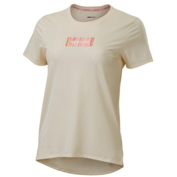 MIZUNO 美津濃 短袖上衣 女 訓練 慢跑 吸濕排汗 奶霜白 32TAC20103