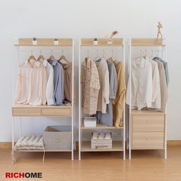 RICHOME 凱德琳衣櫥架(3款組合優惠價)W84 × D40.5 × H169.4 cm