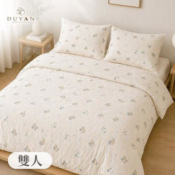 【DUYAN 竹漾】日系純棉雙層紗四件式兩用被床包組 多款任選 台灣製(雙人)
