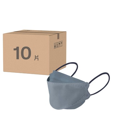 CHACER 佳和口罩 4D立體醫用口罩 成人用 KF94 未滅菌 M  青蒼藍灰  1袋  10片