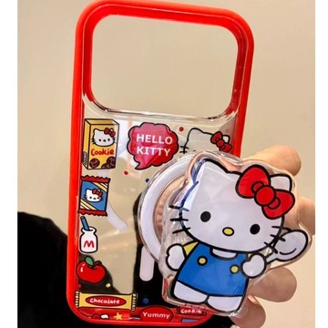 日系卡通動漫 復古零食 牛奶蘋果 廚師 KT貓 磁吸支架 iPhone17 16 15 14 13 Pro max手機殼