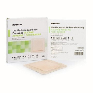 Thin Silicone Foam Dressing Tan 1 Each by McKesson