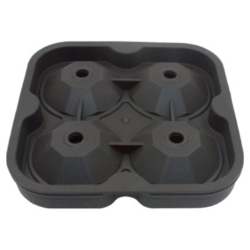 小麥購物 鑽石造型矽膠製冰盒 L973  黑色  1個  13 x 13cm