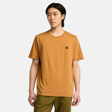 Timberland 男款小麥色休閒短袖T恤|A6DKUP47