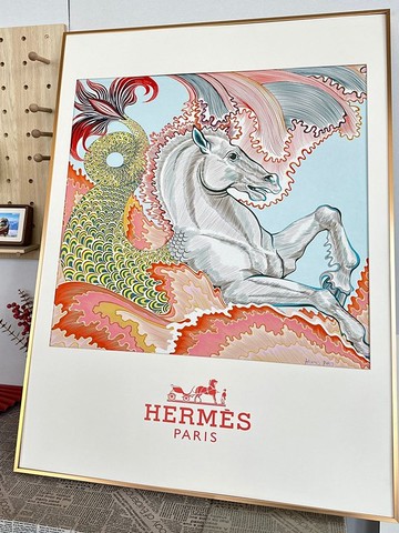 {可打統編 超低價}絲巾畫客廳玄關90畫框餐廳背景豎版掛畫簡約輕奢抽象畫絲巾裝飾畫