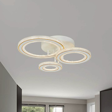 LED 81W*2 造型半吸頂燈(附遙控)  E02-52-060-2