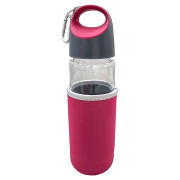 mohe 木暉居家 PASTON 時尚繽紛撞色強化玻璃隨意泡茶杯 6.8 x 6.8 x 23.2cm 300g  粉紅色  460ml  1個