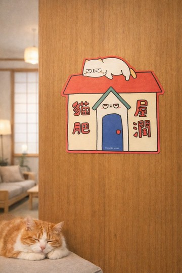 貓肥屋潤 厭世貓揮春