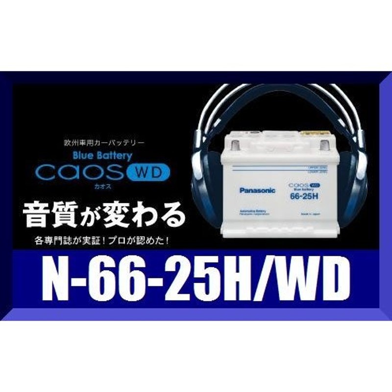 N-66-25H/WD パナソニック 欧州車バッテリー カオスワールド (互換 LN2